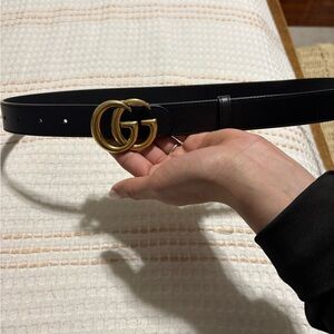 Gucci Black Leather Belt